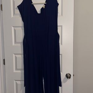 Cupio dark blue jumpsuit in XL with tie on belt